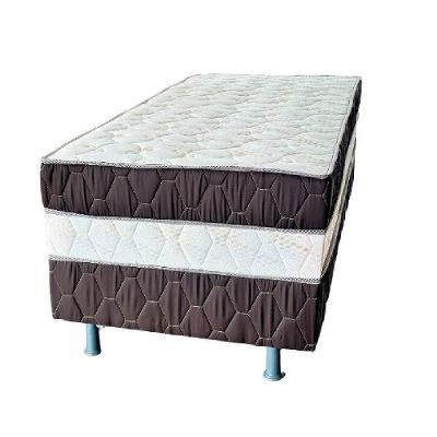 Unibox Ype Com Molas Ensacadas Solteiro 88x188x70 Cm Thais Marrom-branco