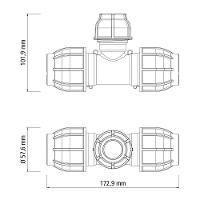 Tê 90º De Compressão 32x25x32 Mm Tramontina Para Mangueiras De Pead Tramontina - 2