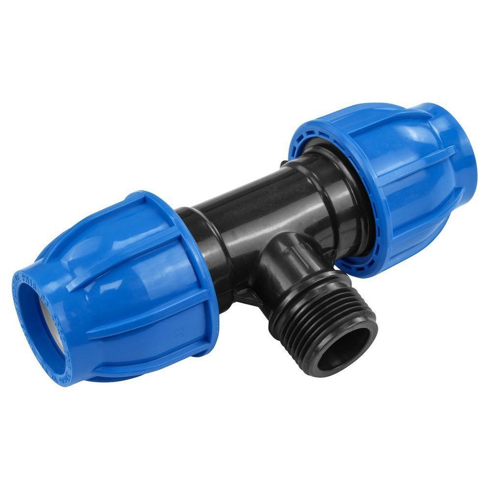 Tê 90° De Compressão Rosca Macho 25 Mm X 3-4 Tramontina Para Mangueiras De Pead Tramontina - 1