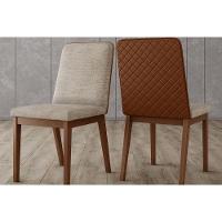 Cadeira De Cozinha Pietra Kit 2 Un Nature-courano Caramelo-linho Creme - Henn - 1