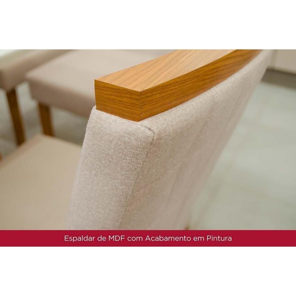 Cadeira De Cozinha Esther Kit 2 Un Nature-linho Marrom - Henn - 10