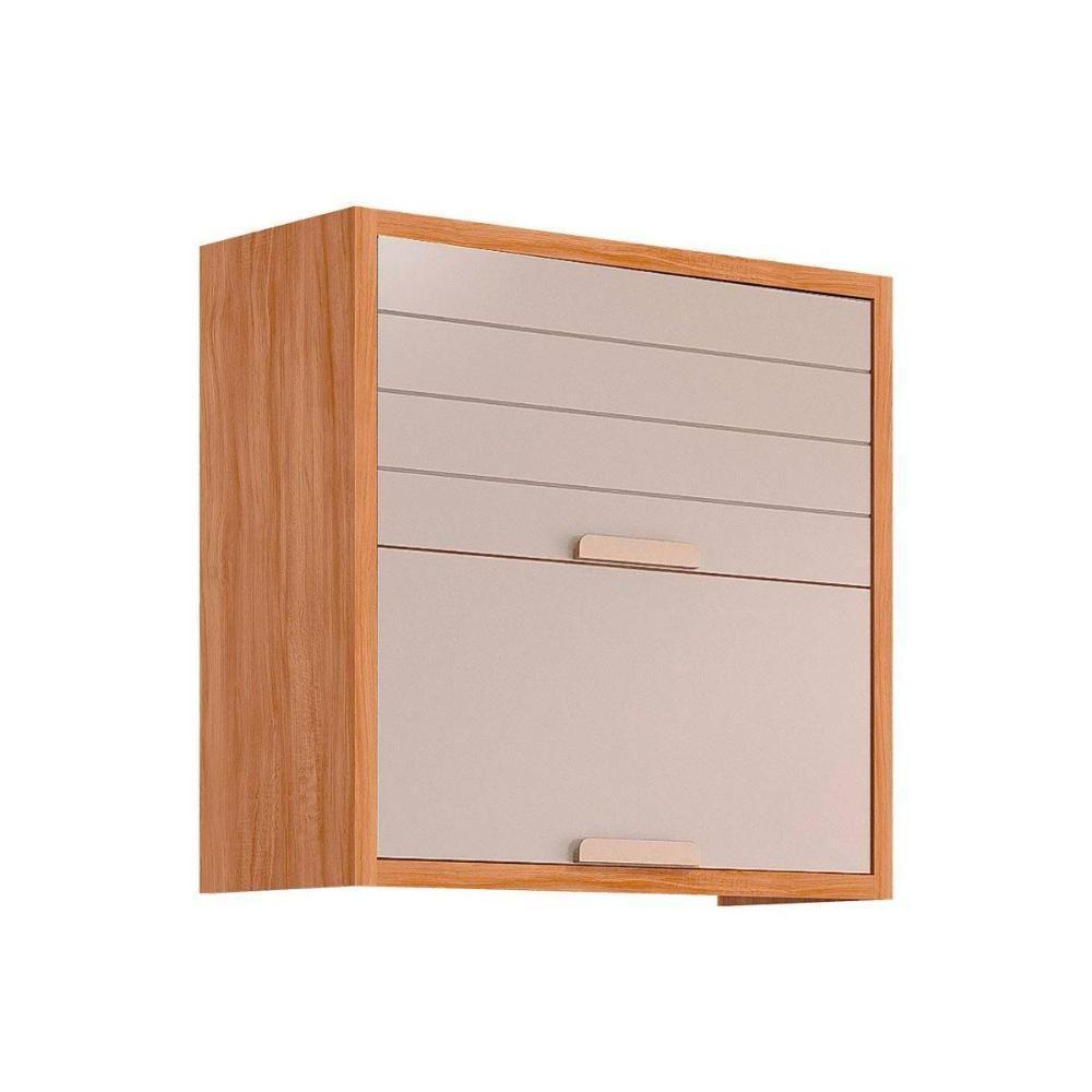 Armário De Cozinha Modulado Eloise C- 2 Portas Basculante Riscadas 80 Cm Cinamomo-off White - Mgm - 1