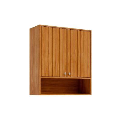 Armário Aéreo Cozinha Modulado Divina C- 2 Portas Ripadas 80 Cm Cinamomo - Mgm