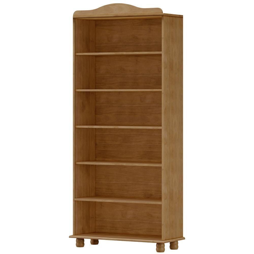 Estante Livreiro Multiuso 5 Prateleiras Madeira Maciça Lazuli F06 Freijó - Lyam Decor - 5