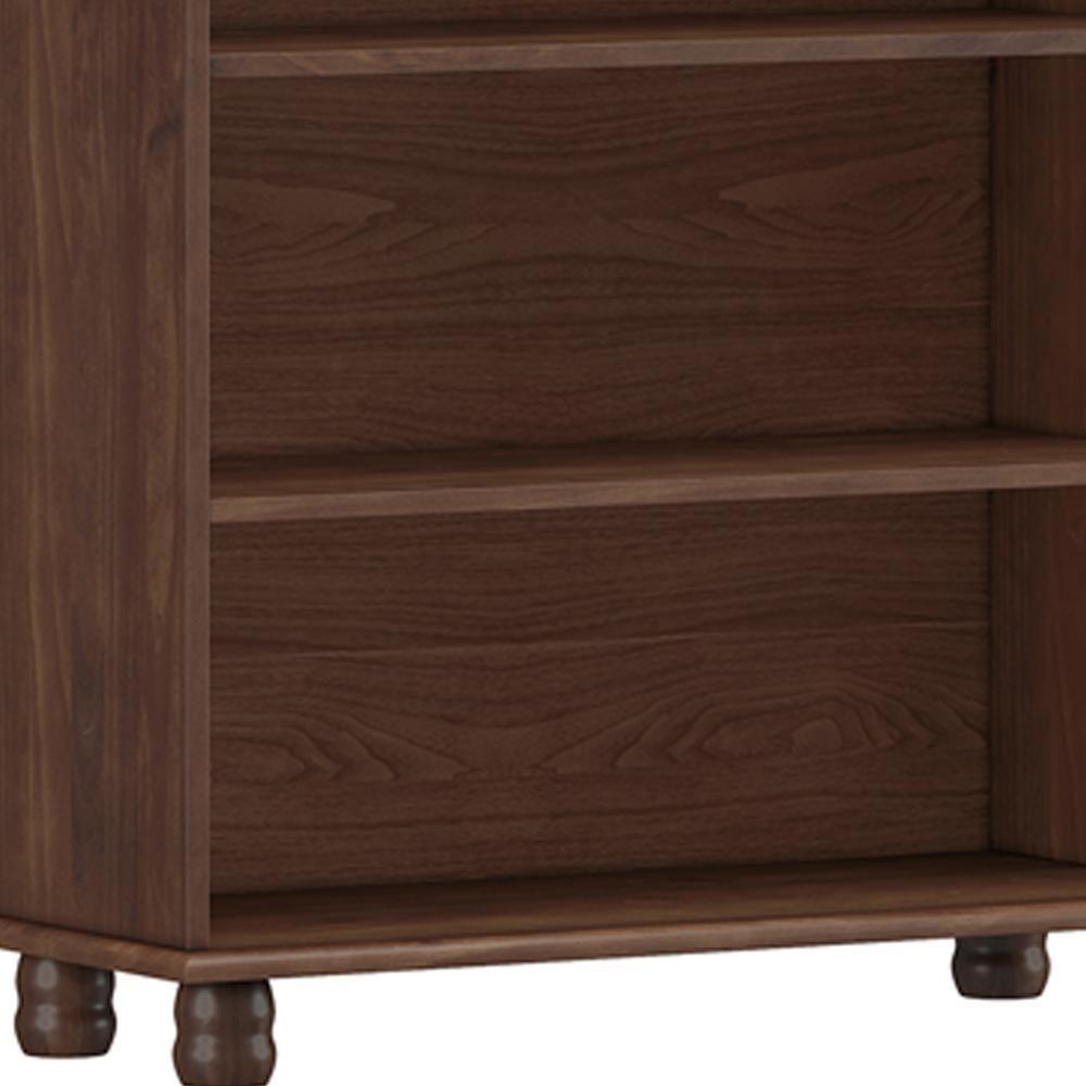 Estante Livreiro Multiuso 5 Prateleiras Madeira Maciça Lazuli F06 Café - Lyam Decor - 6