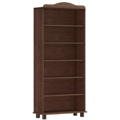 Estante Livreiro Multiuso 5 Prateleiras Madeira Maciça Lazuli F06 Café - Lyam Decor