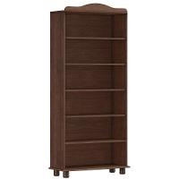 Estante Livreiro Multiuso 5 Prateleiras Madeira Maciça Lazuli F06 Café - Lyam Decor - 1