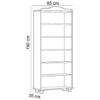 Estante Livreiro Multiuso 5 Prateleiras Madeira Maciça Lazuli F06 Café - Lyam Decor