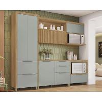 Cozinha Modulada Nesher Marquesa 5 Peças (2aéreos+2balcões+1paneleiro) C5p34 Nature-nesher - 1