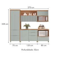 Cozinha Modulada Nesher Marquesa 5 Peças (2aéreos+2balcões+1paneleiro) C5p34 Nature-nesher - 5
