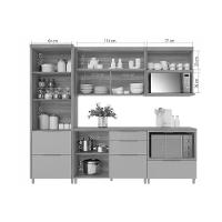 Cozinha Modulada Nesher Marquesa 10 Peças (2aéreos+2balcões+1paneleiro+5complementos) C6p69 Nature-verde-nesher - 6