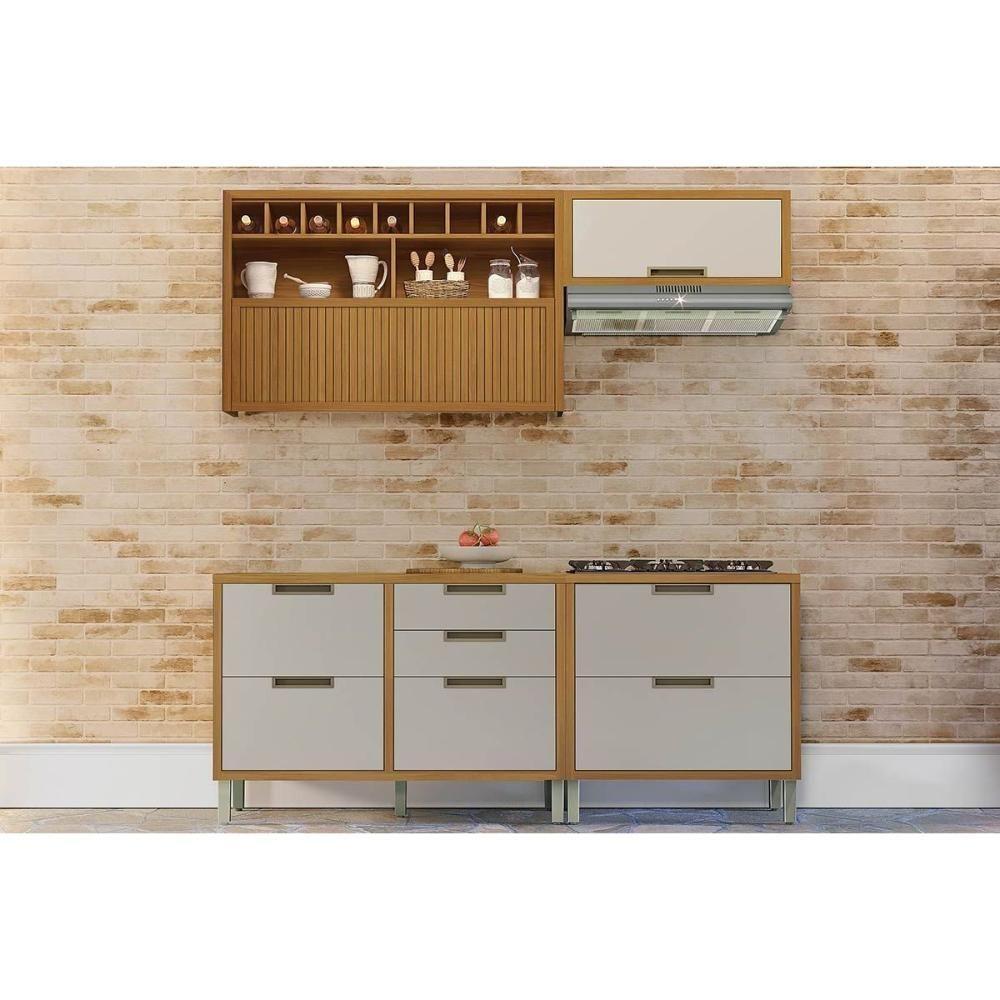 Cozinha Modulada Nesher Imperatriz 4 Peças (2aéreos+2balcões) C6p44 Freijo-off White-nesher - 1