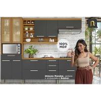 Cozinha Modulada Nesher Burguesa Premium 6 Peças (3aéreo+2balcões+1paneleiro) C6p55 Freijo-grafite-nesher - 3