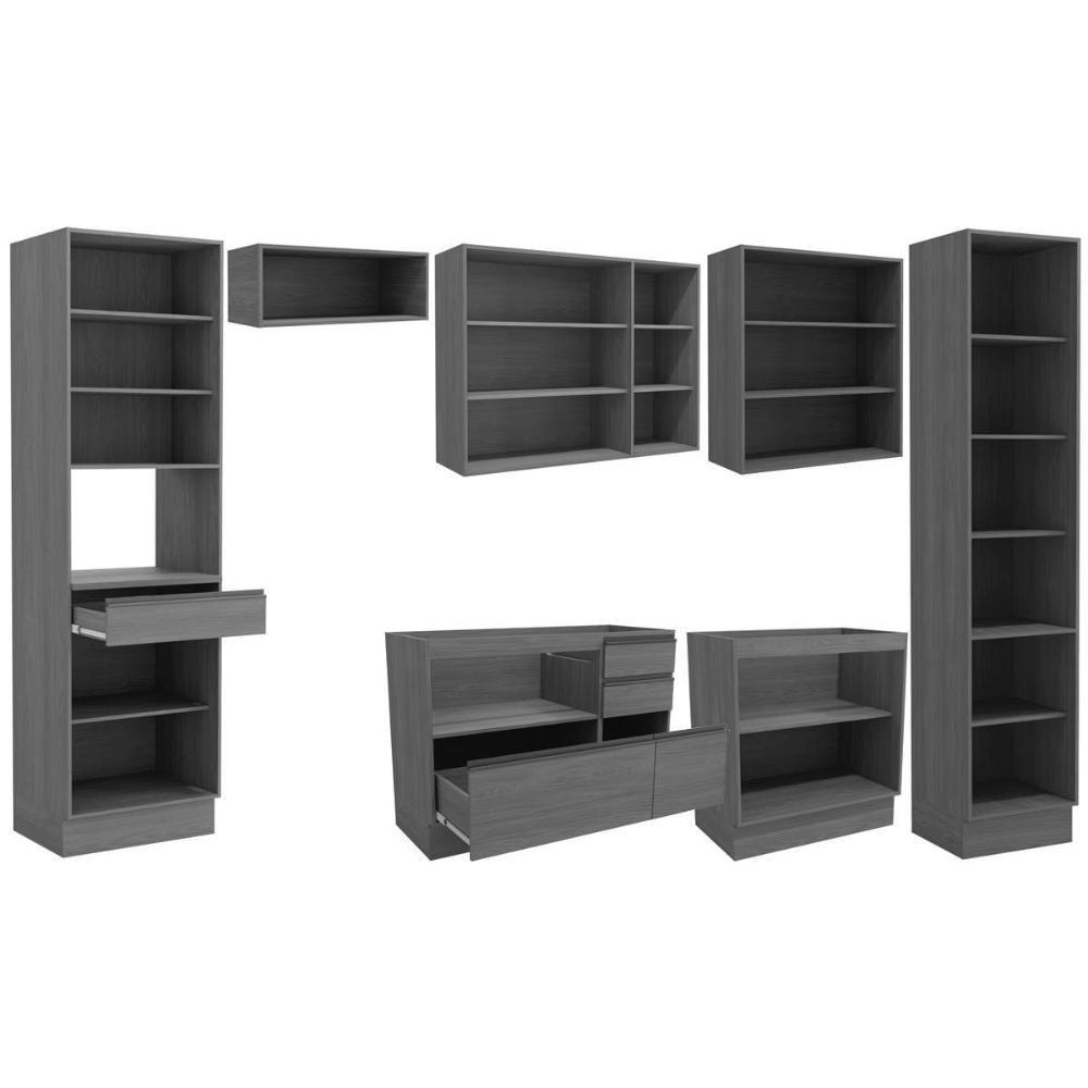 Cozinha Modulada Kappesberg Maxxi 9 Peças (3aéreos+2balcões+2paneleiros+2complementos) C9p47 Canela-kappesberg - 4