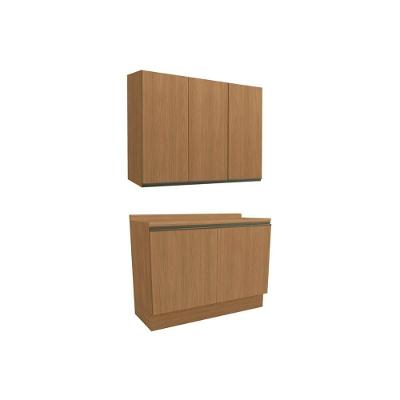 Cozinha Modulada Kappesberg Maxxi 3 Peças (1aéreo+1balcão+1complemento) C3p36 Canela-kappesberg