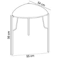 Kit 02 Mesas Laterais Para Sala De Estar Pés Industrial Preto Alef I03 Louro Luna - Lyam Decor - 5