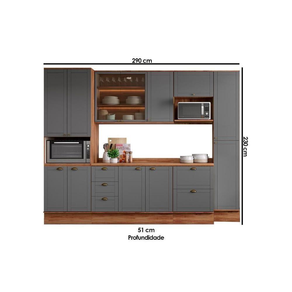 Cozinha Modulada Carraro Bella 6 Peças (2aéreos+2balcões+2paneleiros) C6p55 Branco-carraro - 2