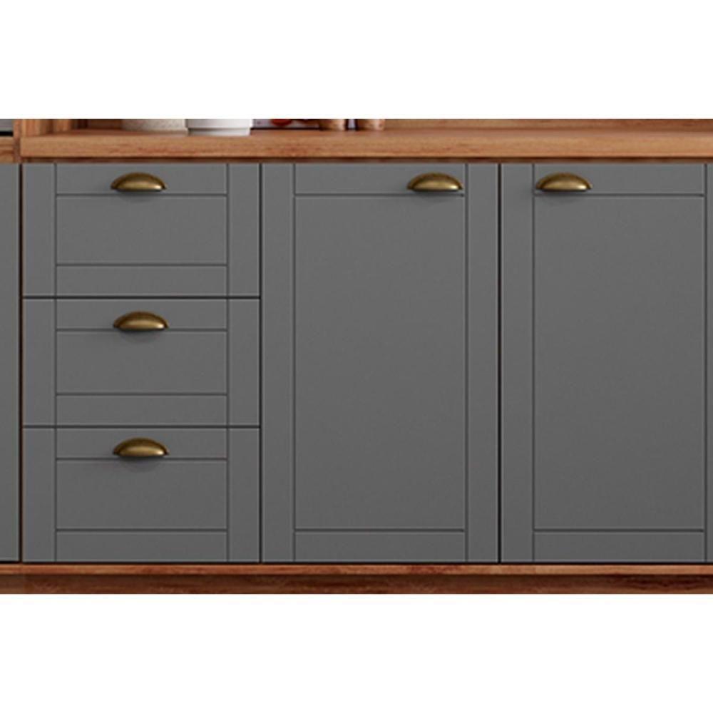 Cozinha Modulada Carraro Bella 6 Peças (2aéreos+2balcões+2paneleiros) C6p55 Branco-carraro - 6