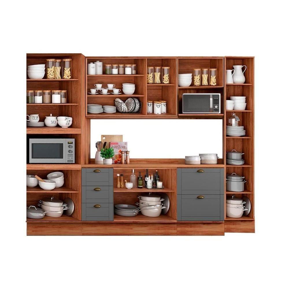 Cozinha Modulada Carraro Bella 6 Peças (2aéreos+2balcões+2paneleiros) C6p55 Branco-carraro - 7