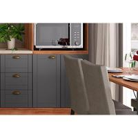 Cozinha Modulada Carraro Bella 4 Peças (2armários+1balcão+1paneleiro) C4p57 Nogal-cinza-carraro - 5