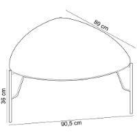 Kit 02 Mesas De Centro Para Sala De Estar Pés Industrial Dourado Alef I03 Louro Luna - Lyam Decor - 5