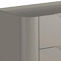 Kit 02 Mesas De Cabeceira Orgânica 3 Gavetas Pés Industrial Dourado Bliss I03 Grigio - Lyam Decor - 6