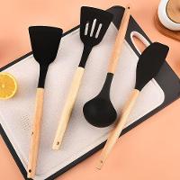 Conjunto De Utensílios De Cozinha, 12 Peças, Silicone, Revestimento Antiaderente - Preto - 2