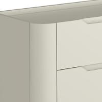 Kit 02 Mesas De Cabeceira Orgânica 3 Gavetas Pés Industrial Dourado Bliss I03 Luna - Lyam Decor - 6