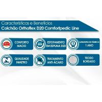 Conjunto Box Baú Solteiro: Colchão Espuma Orthoflex D20 Comfortpedic + Base Crc Suede Black (88x188) - 3