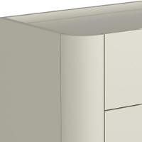 Kit 02 Mesas De Cabeceira Orgânica 2 Gavetas Pés Industrial Dourado Bliss I03 Luna - Lyam Decor - 6