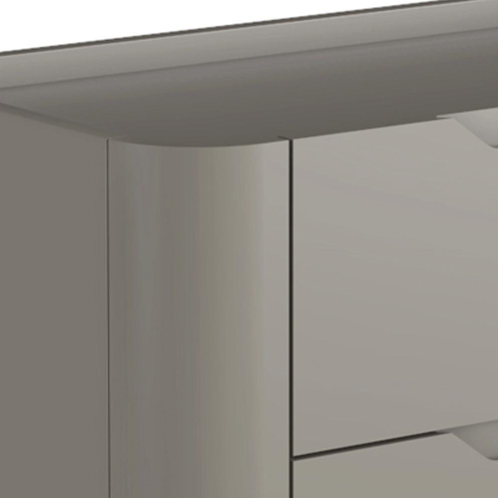 Kit 02 Mesas De Cabeceira Orgânica 2 Gavetas Pés Industrial Dourado Bliss I03 Grigio - Lyam Decor - 6