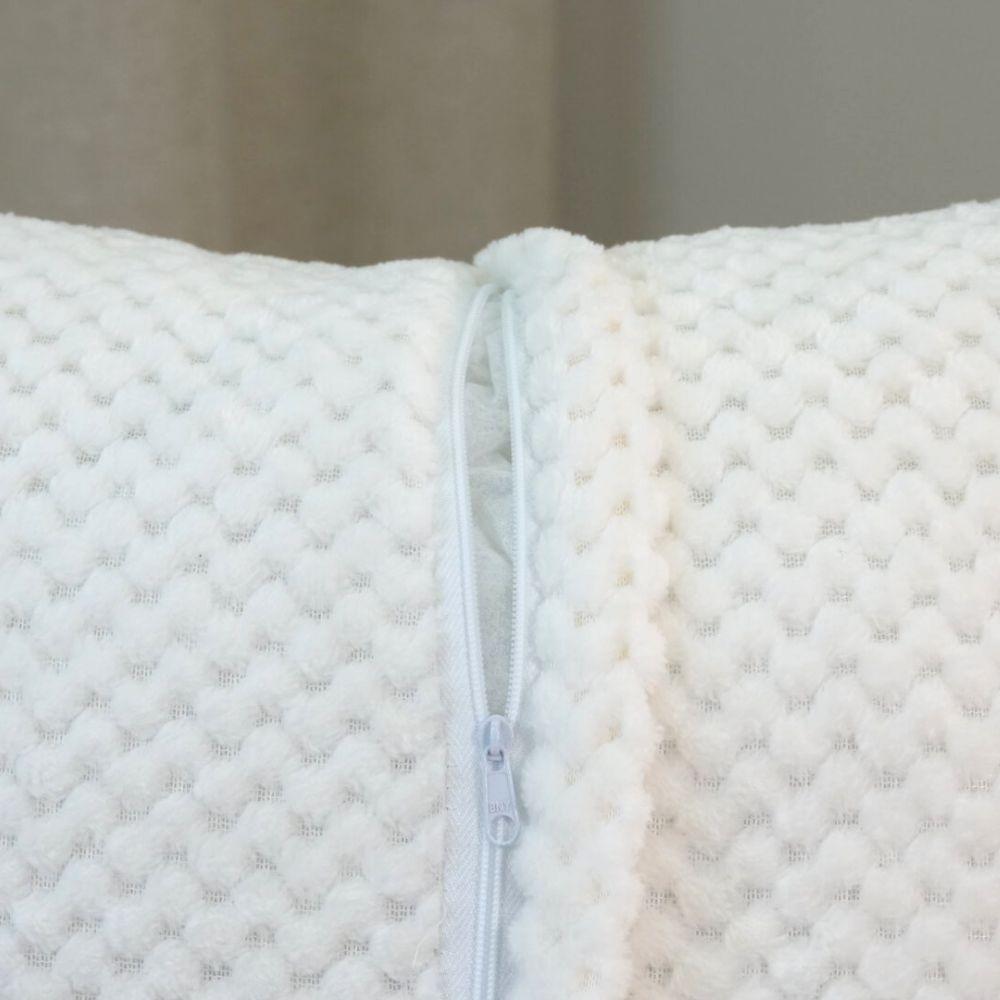 Capa Para Almofada Sonhare 1 Peça 45cm X 45cm Tecido Soft Com Zíper 100% Poliéster - Palha - 4