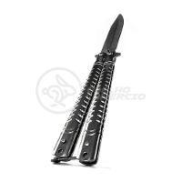 Canivete Knife Silver Butterfly Com Fio Manobras Prata Borboleta Dobrável De Aço Inoxidável - 6