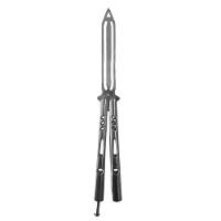 Canivete Treino Prateado Aço Inox Bsl-4-5 Sem Lâmina Para Manobras Butterfly Profissional - 1