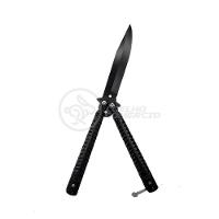 Canivete Knife Black Butterfly Com Fio Manobras Preta Borboleta Dobrável De Aço Inoxidável - 1
