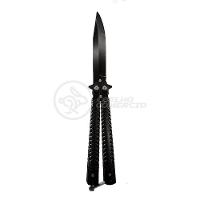 Canivete Knife Black Butterfly Com Fio Manobras Preta Borboleta Dobrável De Aço Inoxidável - 1