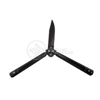 Canivete Knife Black Butterfly Com Fio Manobras Preta Borboleta Dobrável De Aço Inoxidável - 1