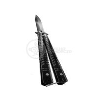 Canivete Knife Black Butterfly Com Fio Manobras Preta Borboleta Dobrável De Aço Inoxidável - 1