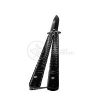 Canivete Knife Black Butterfly Com Fio Manobras Preta Borboleta Dobrável De Aço Inoxidável - 1