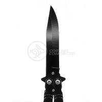 Canivete Knife Black Butterfly Com Fio Manobras Preta Borboleta Dobrável De Aço Inoxidável - 3