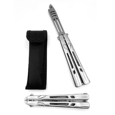 Canivete De Treinamento Shark Butterfly Prata Bsl-1 Sem Fio De Corte Para Manobras