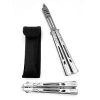 Canivete De Treinamento Shark Butterfly Prata Bsl-1 Sem Fio De Corte Para Manobras - 1