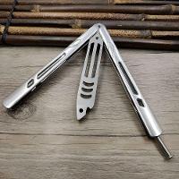 Canivete De Treinamento Shark Butterfly Prata Bsl-1 Sem Fio De Corte Para Manobras - 5