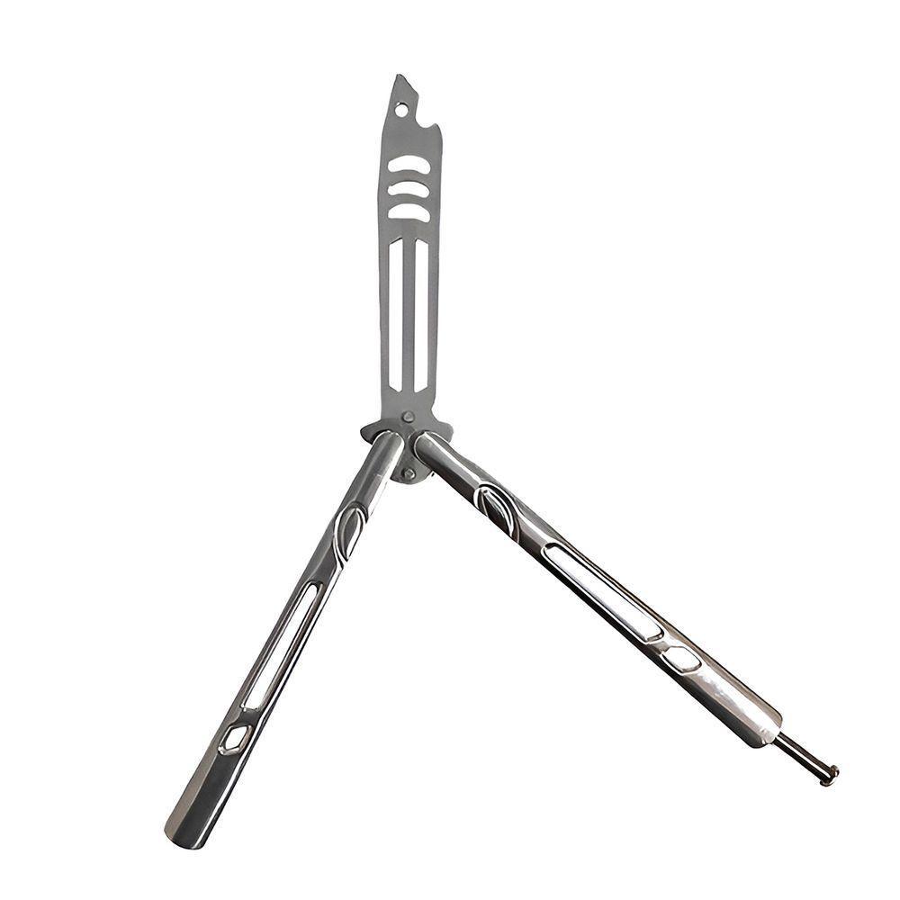 Canivete Butterfly De Treino Shark Bsl-1 Aço Inox Prateado Para Giros E Tricks - 1