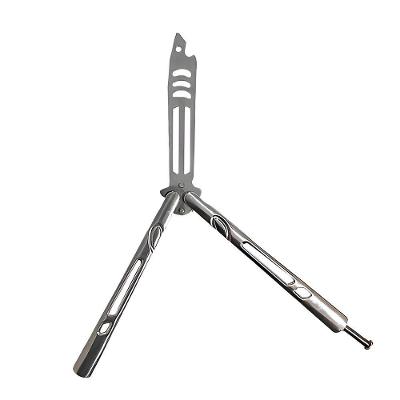 Canivete Butterfly De Treino Shark Bsl-1 Aço Inox Prateado Para Giros E Tricks