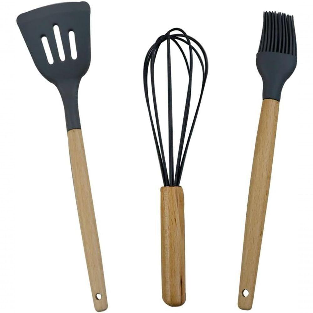 Kit Com 12 Utensílios Cozinha Florida - Preto - 6