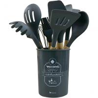 Kit Com 12 Utensílios Cozinha Florida - Preto - 1