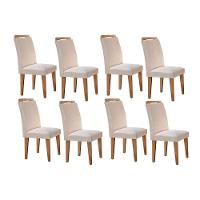 Kit 8 Cadeiras Sala Jantar Athenas 8 Un Imbuia -capuccino-suede Creme - Rufato - 1