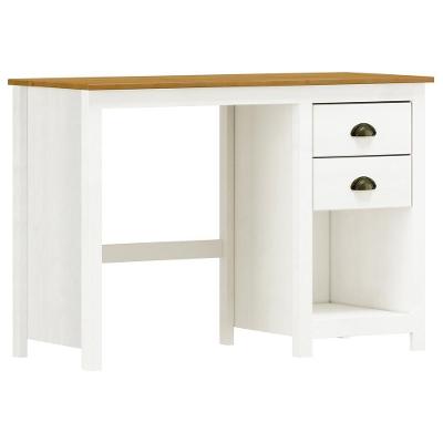 Mesa Para Escritório Escrivaninha Home Office 2 Gavetas Mazzaro F06 Branco Freijó - Lyam Decor