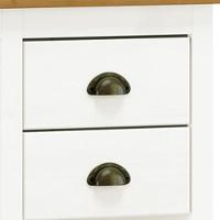 Mesa Para Escritório Escrivaninha Home Office 2 Gavetas Mazzaro F06 Branco Freijó - Lyam Decor - 5